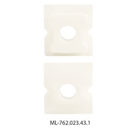 ML-762.023.43.1 Koncovka s otvorem pro PA, bílá barva, 1ks