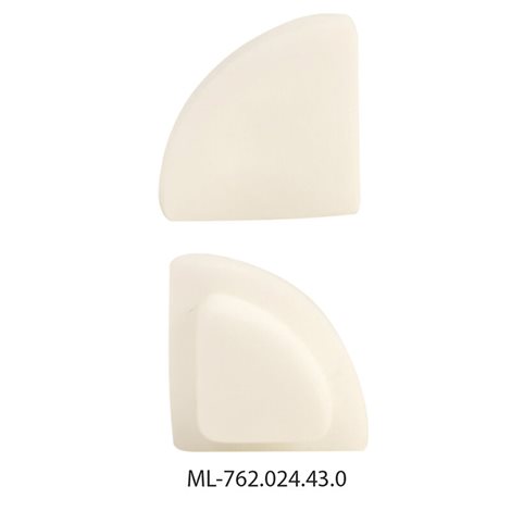 ML-762.024.43.0 Koncovka bez otvoru pro RA, bílá barva, 1ks