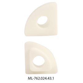 ML-762.024.43.1 Koncovka s otvorem pro RA, bílá barva, 1ks