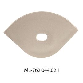 ML-762.044.02.1 Koncovka pro RL s otvorem, stříbrná barva, 1 ks