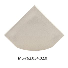 ML-762.054.02.0 Koncovka pro RT bez otvoru, stříbrná barva, 1 ks