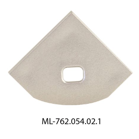 ML-762.054.02.1 Koncovka pro RT s otvorem, stříbrná barva, 1 ks