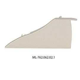 ML-762.062.02.1 Koncovka pro NT bez otvoru (levá), stříbrná barva, 1 ks