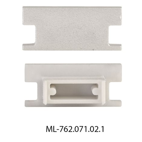ML-762.071.02.0 Koncovka pro BD bez otvoru, stříbrná barva, 1 ks