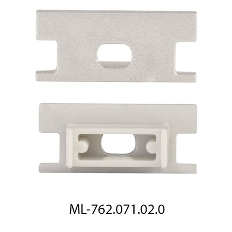 ML-762.071.02.1 Koncovka pro BD s otvorem, stříbrná barva, 1 ks