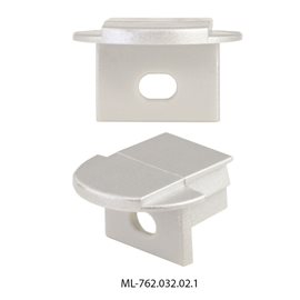 ML-762.032.02.1 Koncovka pro VL s otvorem, stříbrná barva, 1 ks