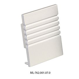 ML-762.001.07.0 Koncovka bez otvoru pro PC stříbrná barva, 1 ks
