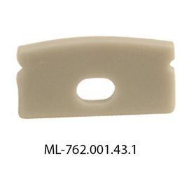 ML-762.001.43.1 Koncovka s otvorem pro PQ, šedá barva, 1 ks