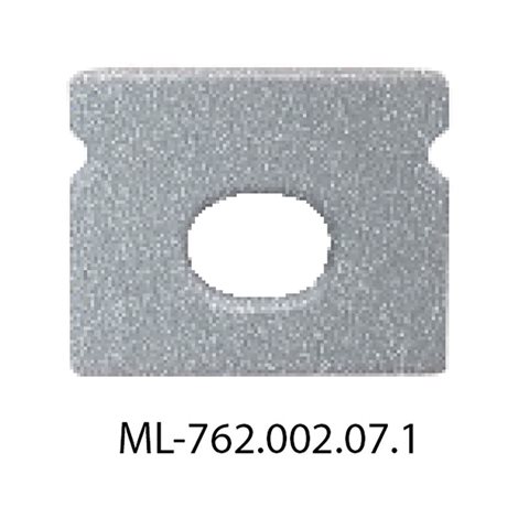 ML-762.002.07.1 Koncovka s otvorem pro PT, stříbrná barva, 1 ks
