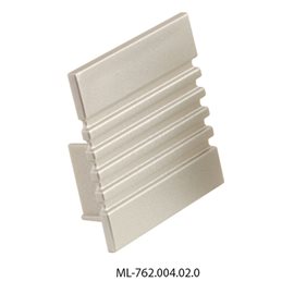 ML-762.004.02.0 Koncovka pro PO bez otvoru, stříbrná barva, 1 ks