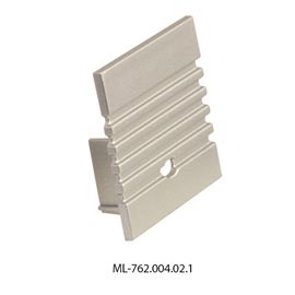 ML-762.004.02.1 Koncovka pro PO s otvorem, stříbrná barva, 1 ks