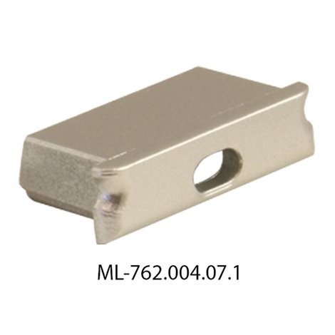 ML-762.004.07.1 Koncovka s otvorem pro PZ, stříbrná barva, 1 ks