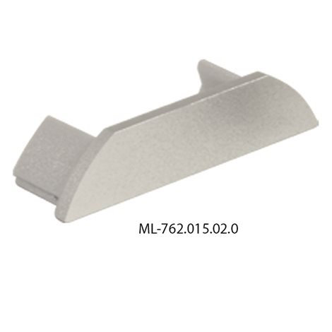 ML-762.015.02.0 Koncovka bez otvoru pro PX, stříbrná barva, 1 ks