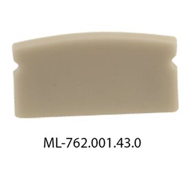 ML-762.001.43.0 Koncovka bez otvoru pro PQ, šedá barva, 1 ks
