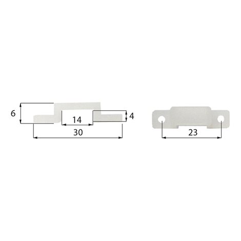 ML-110.018.60.1 Upevňovací sponka pro LED pásky IP68, 10 mm široký PCB
