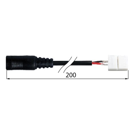 ML-112.007.90.0 Napájecí konektor LED pásků o šíři 8 mm - zásuvka s koncovkou, volný konec