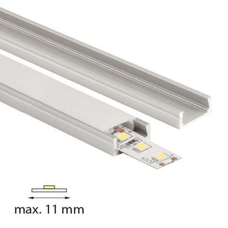 ML-761.002.02.2 Přisazený hliníkový profil PG, 15x7 mm, včetně matného difuzoru, 2 m 1