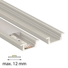 ML-761.010.43.1 Vestavný hliníkový profil VO, 23x8 mm, včetně mléčného difuzoru, 1 m