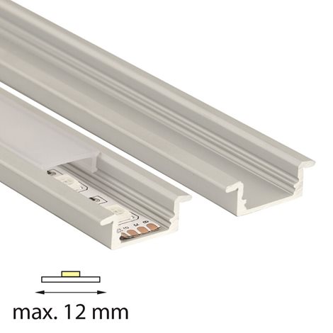ML-761.010.43.3 Vestavný hliníkový profil VO, 23x8 mm, včetně mléčného difuzoru, 3 m 1