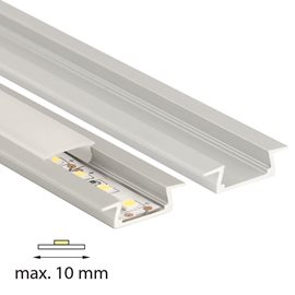 ML-761.124.02.2 Vestavný hliníkový profil VR, 22x7 mm, bez difuzoru, 2 m