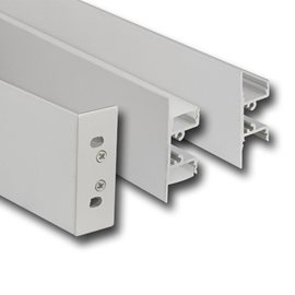 ML-761.019.43.1 Nástěnný hliníkový profil NS, 18x49 mm, včetně mléčného difuzoru, 1 m