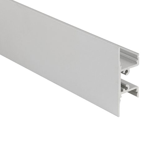 ML-761.021.43.2 Nástěnný hliníkový profil NS, 18x49 mm, včetně čirého difuzoru, 2 m 2