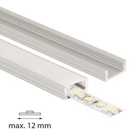 ML-761.021.02.1 Přisazený hliníkový profil PH, 17x8 mm, včetně mléčného difuzoru, 1 m