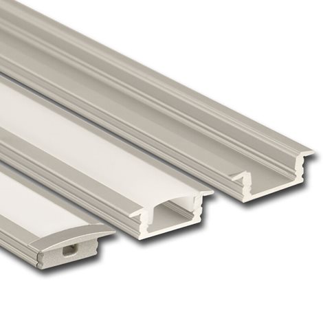 ML-761.027.02.2 Vestavný hliníkový profil VS, 24x8 mm, včetně mléčného difuzoru, 2 m 2