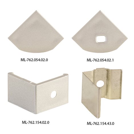 ML-761.055.02.2 Rohový hliníkový profil RT, 19x19 mm, včetně matného difuzoru, 2 m 4