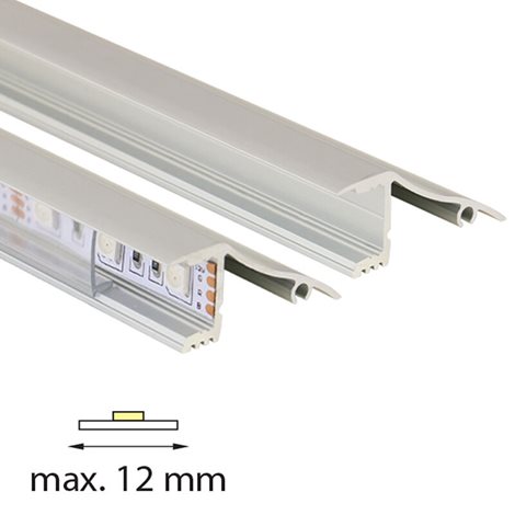ML-761.064.02.2 Nástěnný hliníkový profil NT, 18x41 mm, včetně čirého difuzoru, 2m 5
