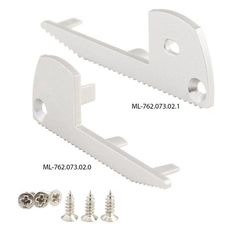 ML-761.073.02.2 Nášlapný hliníkový profil BL, 59x22 mm, stříbrná barva, včetně mléčného difuzoru, 2m 3