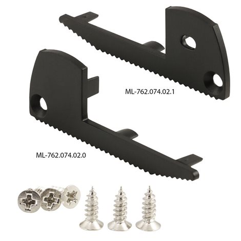 ML-761.087.02.2 Nášlapný hliníkový profil BL, 59x22 mm, černá barva, včetně matného difuzoru, 2 m 2