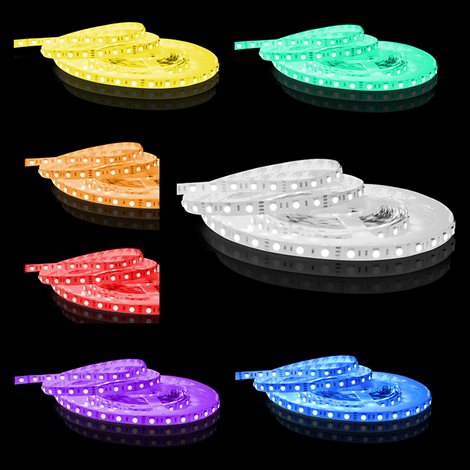 ML-128.632.60.0 LED pásek SMD5050 RGB+CW, 72LED/m, 17,2W/m, 1125lm/m, IP20, DC 24V, 12mm, 5m 3