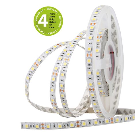 ML-121.600.60.2 LED pásek SMD5050 WW, 60LED/m, 14,4W/m, DC 12V, 1152lm/m, IP20, 10mm, 50m 2
