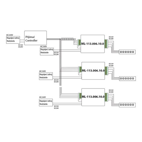 ML-113.006.10.0 RGB zesilovač, rozměry: 95x65x24 mm 2