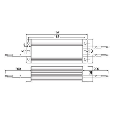 ML-732.029.45.0 Napájecí zdroj 60 W, DC12V/5A, IP67, hliníkové provedení 3