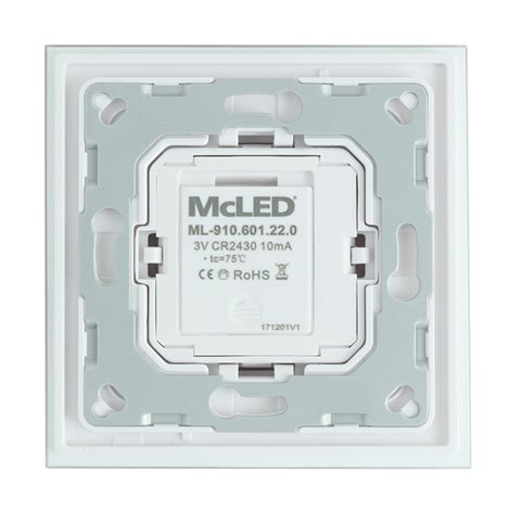 ML-910.601.22.0 RF nástěnný ovladač - řízení jasu, 1 zóna 2