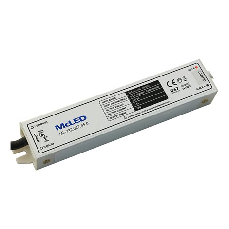 ML-732.027.45.0 Napájecí zdroj 18W 1,5A 12V IP67 157x27x21mm 2