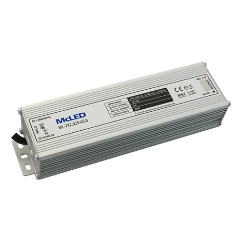 ML-732.029.45.0 Napájecí zdroj 60 W, DC12V/5A, IP67, hliníkové provedení 1