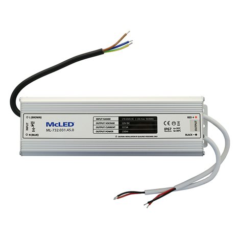ML-732.031.45.0 Napájecí zdroj 150 W, DC12V/12,5A, IP67, hliníkové provedení 2