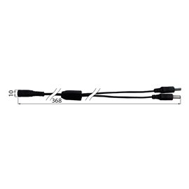 ML-112.011.21.0 Rozbočovací power konektor - jedna zásuvka a dvě vidlice, černá barva