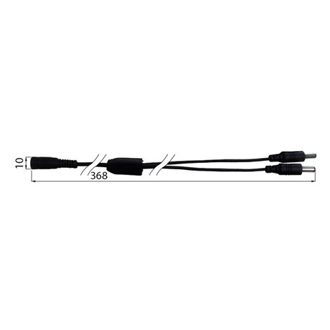 ML-112.011.21.0 Rozbočovací power konektor - jedna zásuvka a dvě vidlice, černá barva