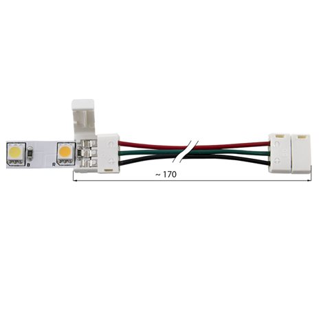 ML-112.002.21.4 Flexibilní spojka double white LED pásků šíře 10 mm, 3 piny 2