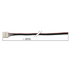 ML-112.004.21.4 Připojovací konektor double white LED pásků šíře 10 mm, 3 piny, délka 2 metry, 20AWG