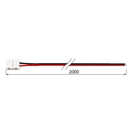 ML-112.004.21.2 Připojovací konektor jednobarevných LED pásků šíře 10 mm, 2 piny, délka 2 m