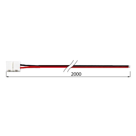 ML-112.004.21.2 Připojovací konektor jednobarevných LED pásků šíře 10 mm, 2 piny, délka 2 m