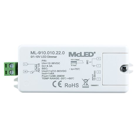 ML-910.010.22.0 Stmívač pro řízení jasu potenciometrem, 0/1-10V, 1 kanál 8A 1