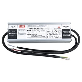 ML-732.219.58.1 Napájecí zdroj Mean Well HLG-240H-24B, 240 W, DC24V/10A, IP67, kovové provedení