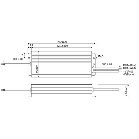 ML-732.220.58.1 Napájecí zdroj Mean Well HLG-320H-24B, 320 W, DC24V/13,34A, IP67, kovové provedení 2
