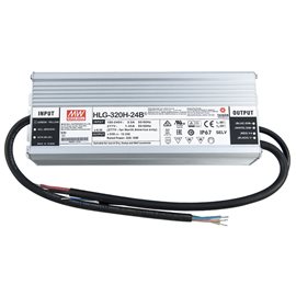 ML-732.220.58.1 Napájecí zdroj Mean Well HLG-320H-24B, 320 W, DC24V/13,34A, IP67, kovové provedení